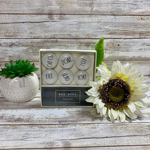 NWT Rae Dunn 6pc Office Magnet Gift Set - Picture 2 of 2